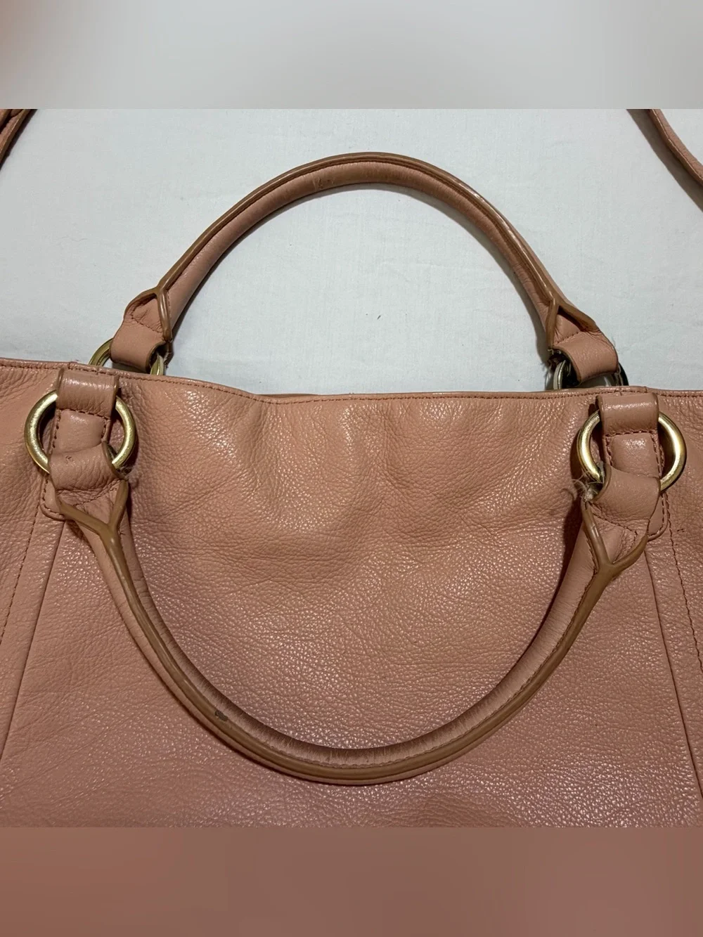 GILI (Got It, Live It) Roma Leather Tote/Shoulder Bag in a soft pink/blush shade